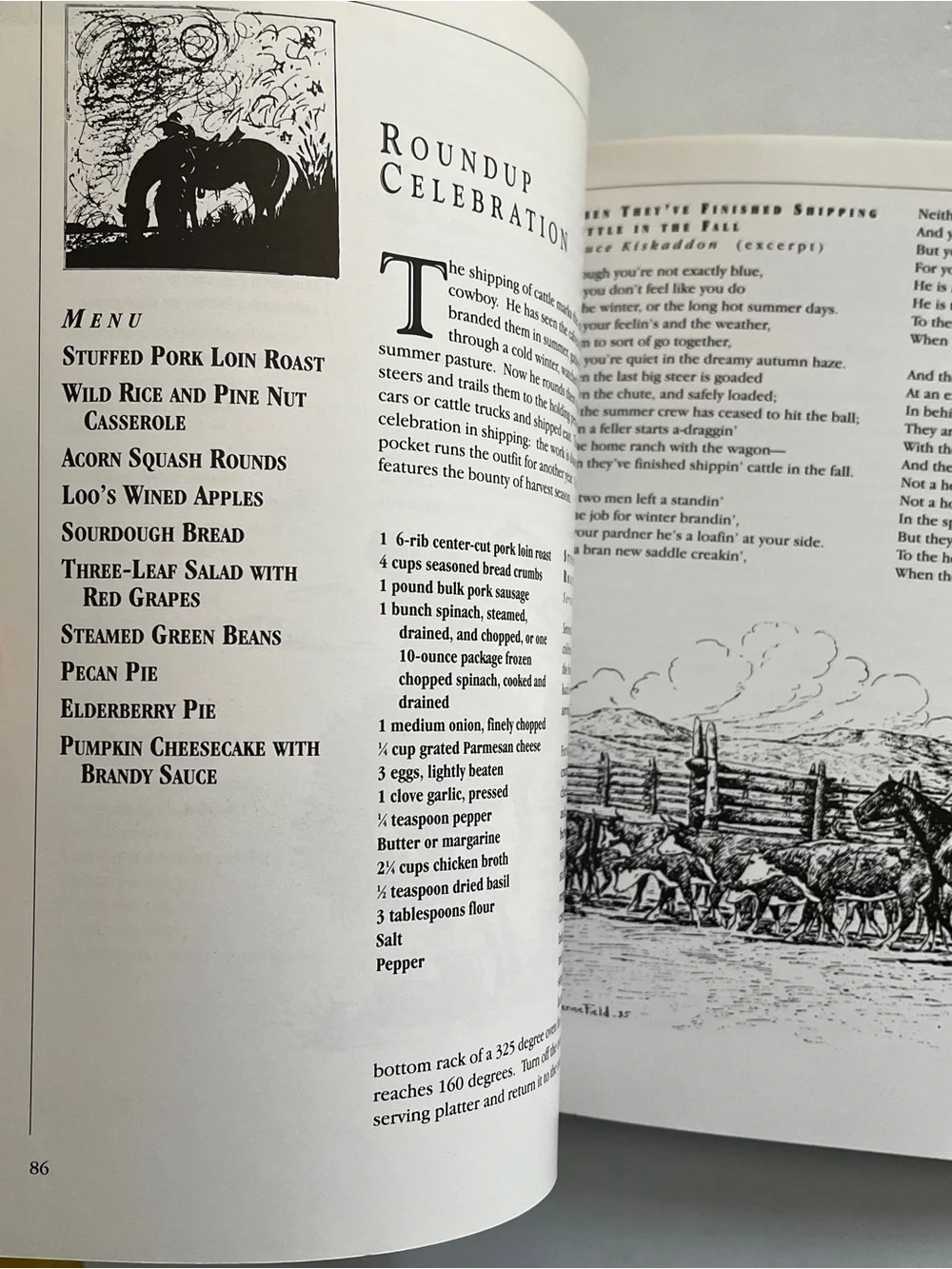 Cowboy Cookbook & poetry- Menus & Verse for Western Celebrations YUM